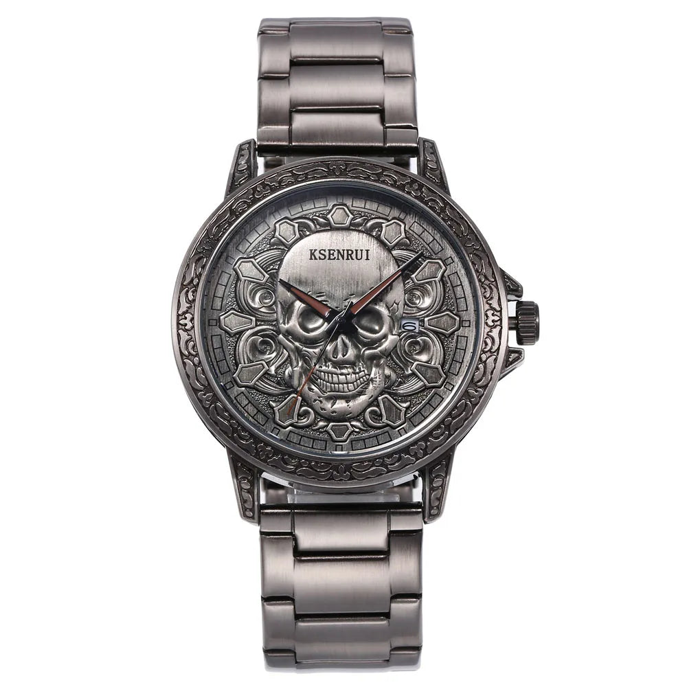 Embrace the dark allure of our Skull Watch – a stylish timepiece for bikers, rockers, gothic enthusiasts, and diverse cultures. With free shipping in the USA, this unique accessory blends edgy aesthetics with affordability. Elevate your style today!