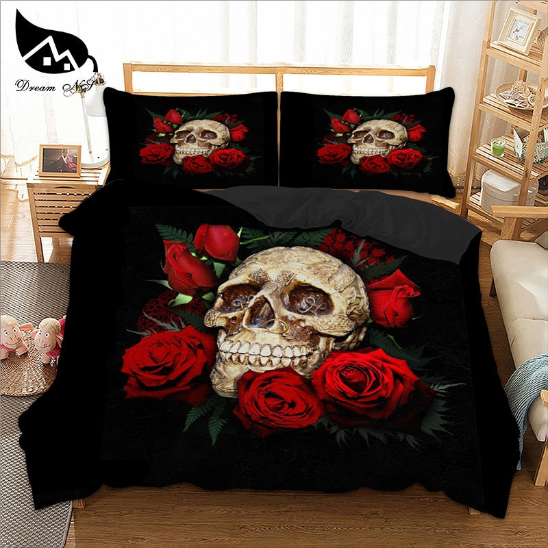 Death Rock 3d Printed Bedding Set Duvet Covers & Pillow Cases